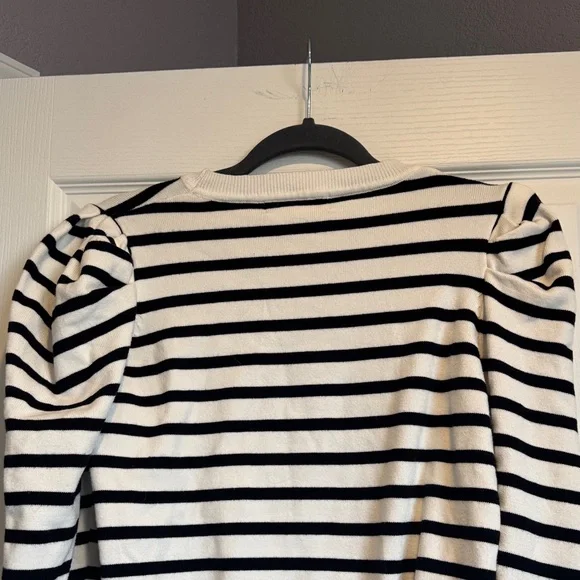 Vine & Love Striped Black and Cream Sweater - Picture 6 of 6